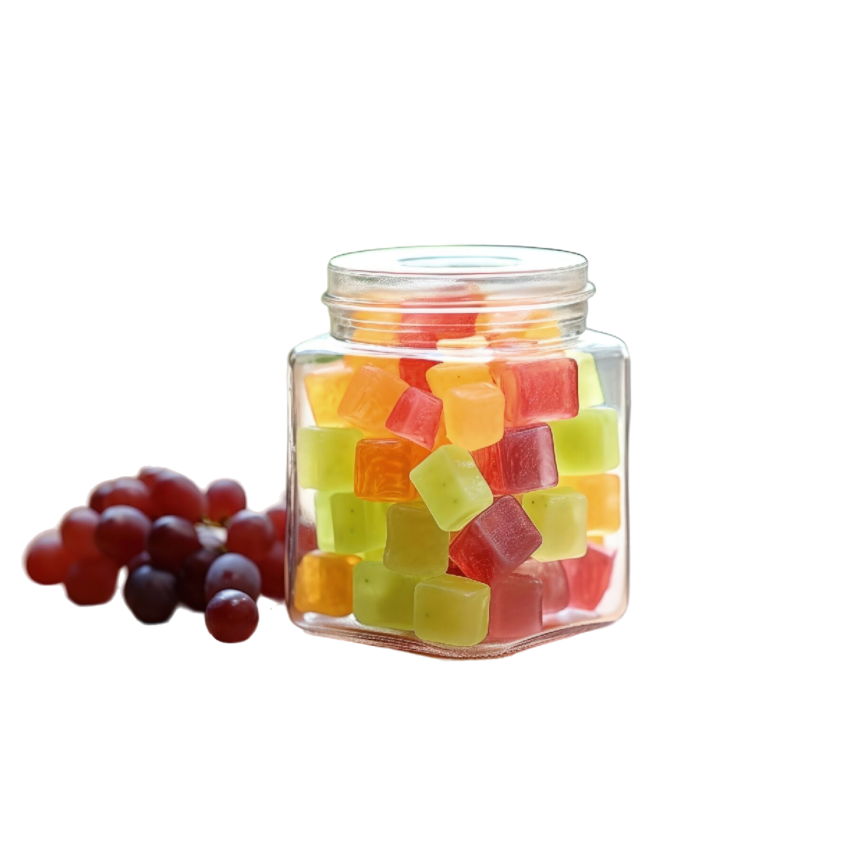 Natural Fruit Cube Wellness Gummies - Grape & Mixed Fruit